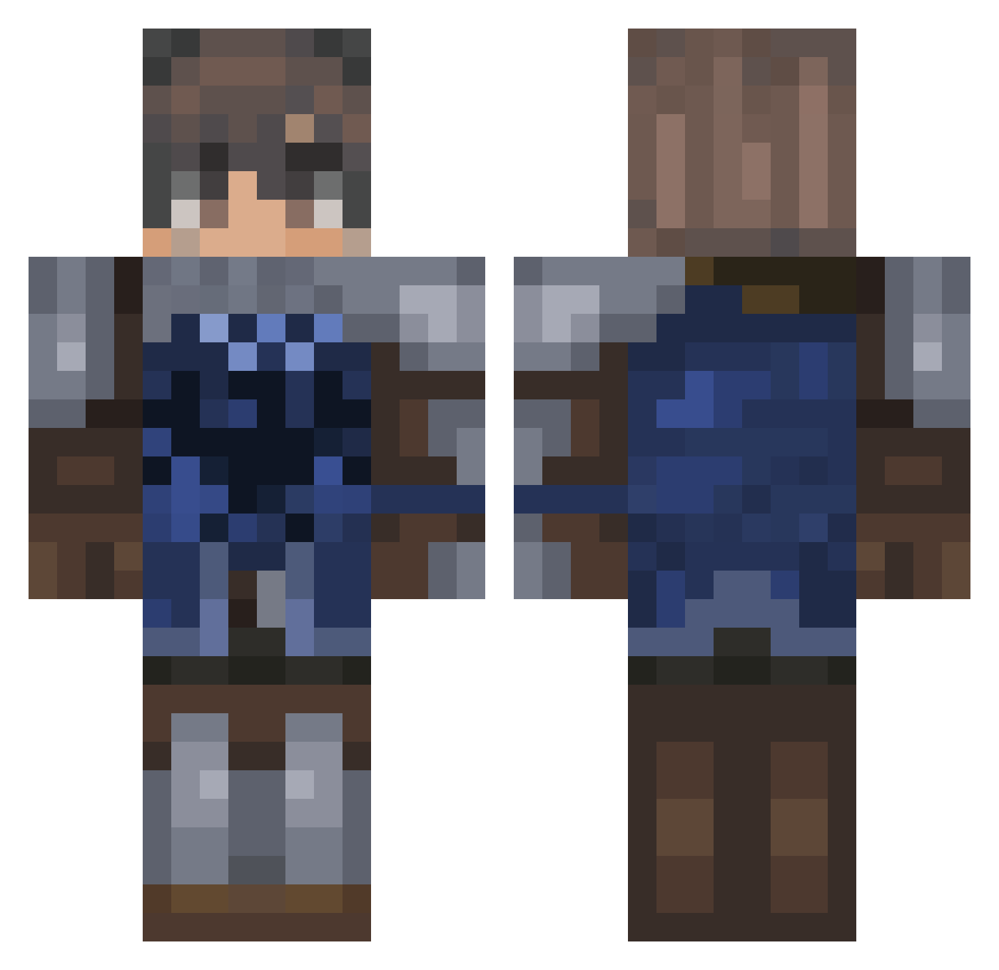 Totally_Kitkat Minecraft skin, front and back view
