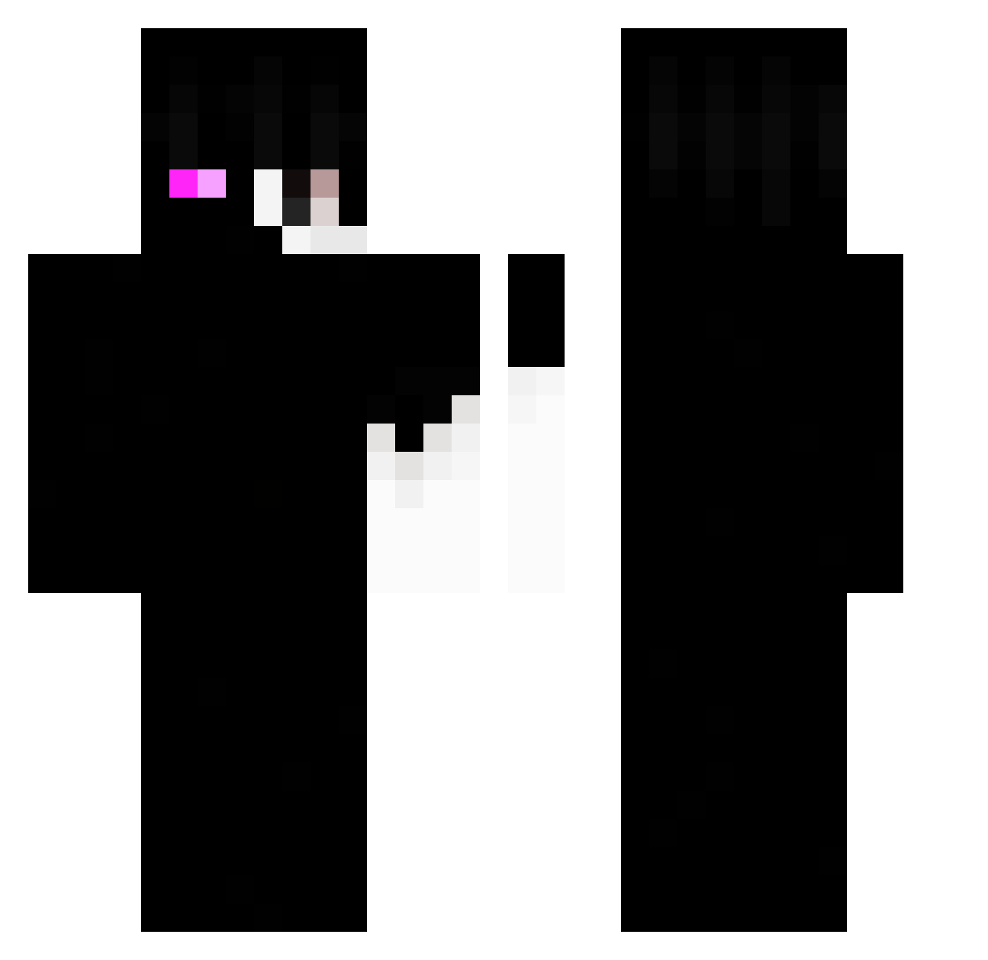 HUantochter Minecraft skin, front and back view