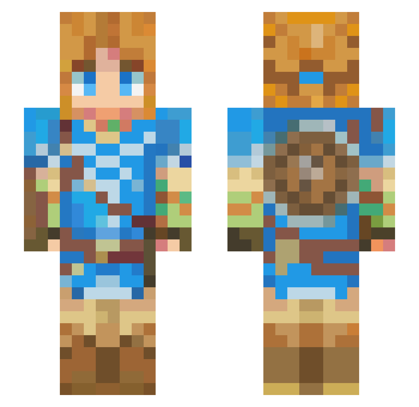 quinchey Minecraft skin, front and back view