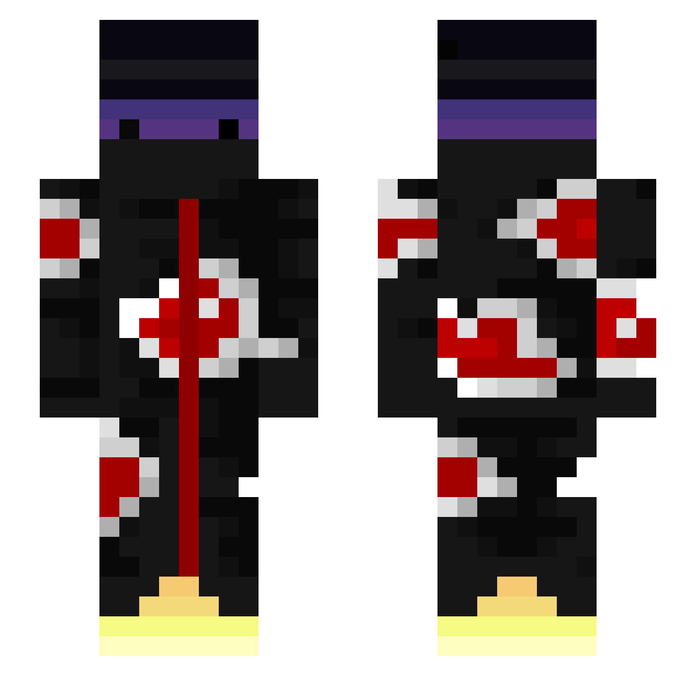 okina_otoko Minecraft skin, front and back view