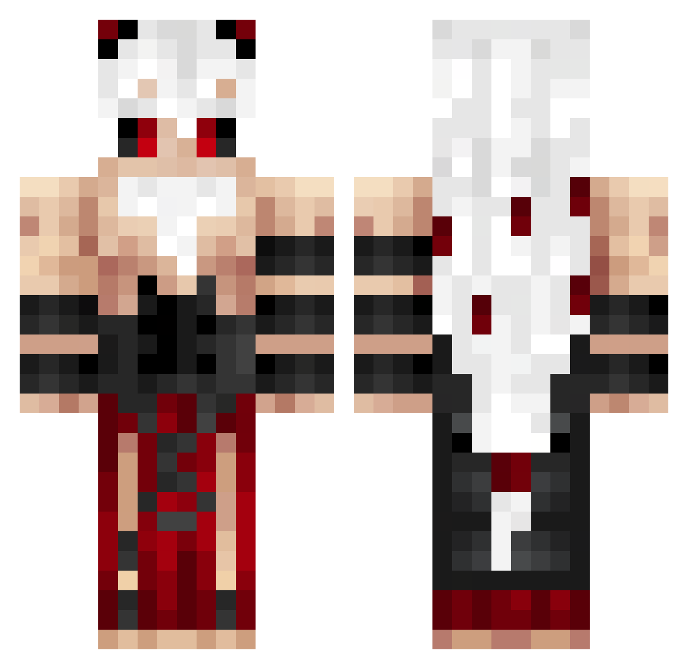 redhotryen Minecraft skin, front and back view