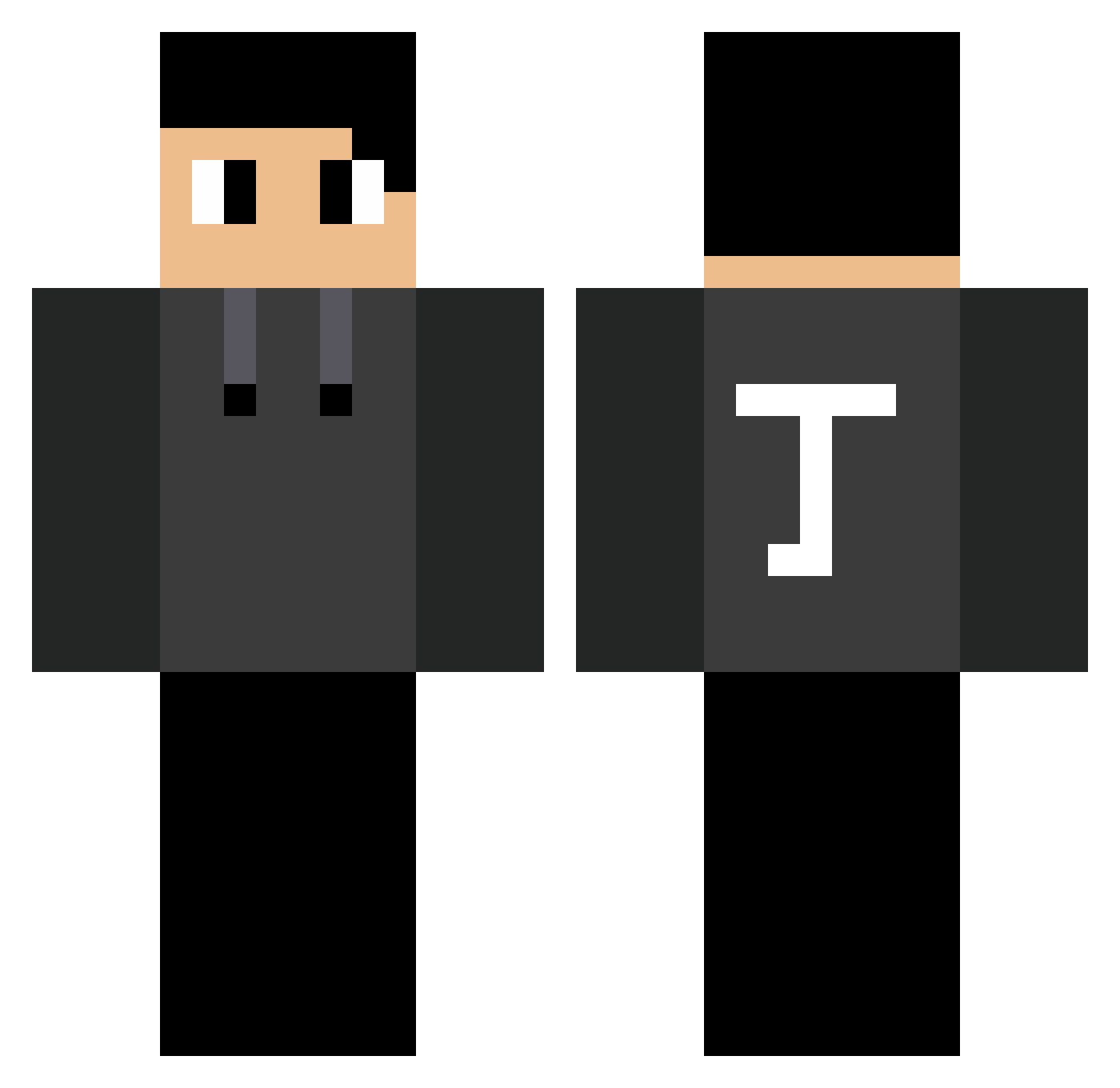 Rip_Jao Minecraft skin, front and back view
