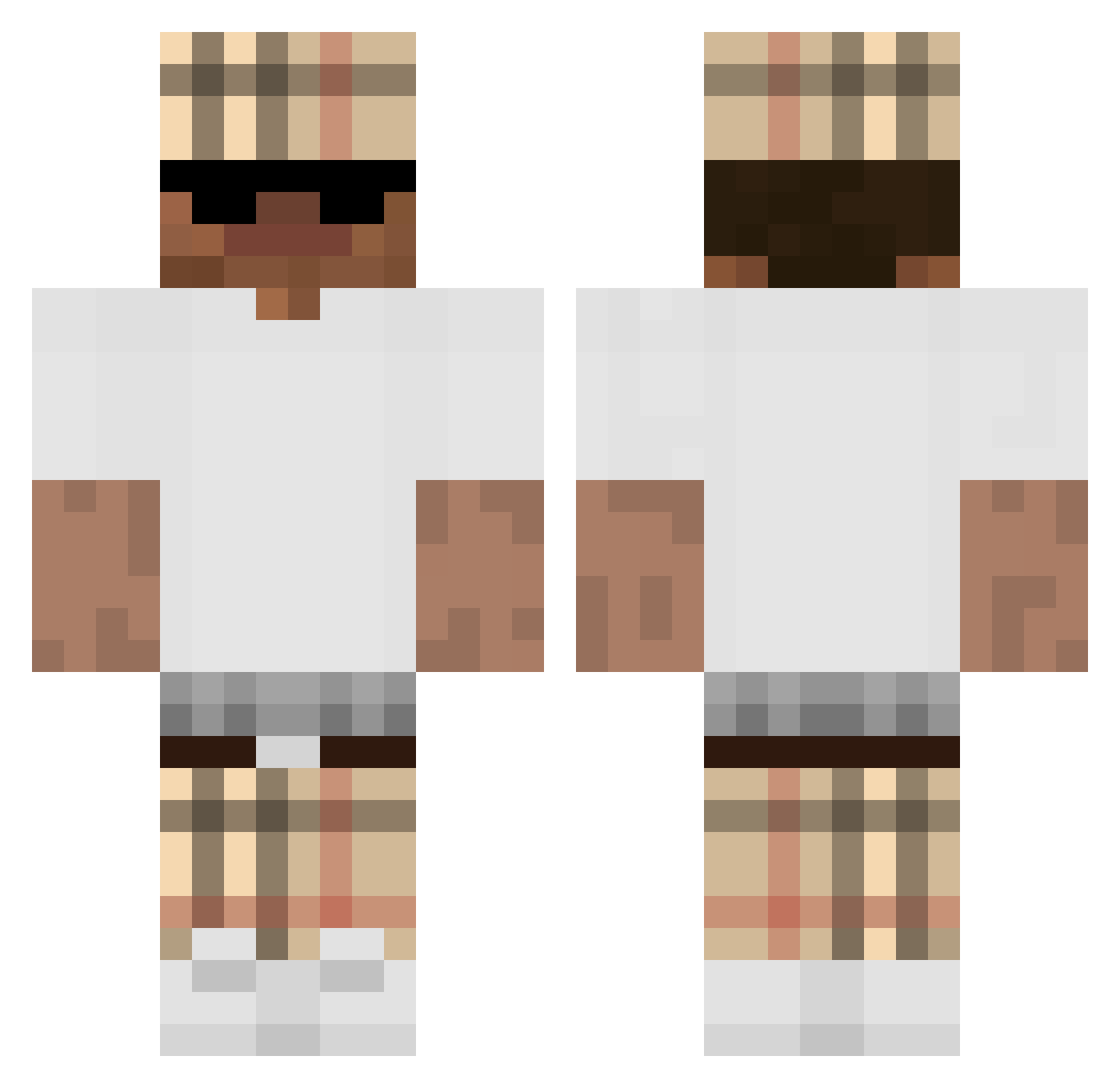 Truloh_ Minecraft skin, front and back view
