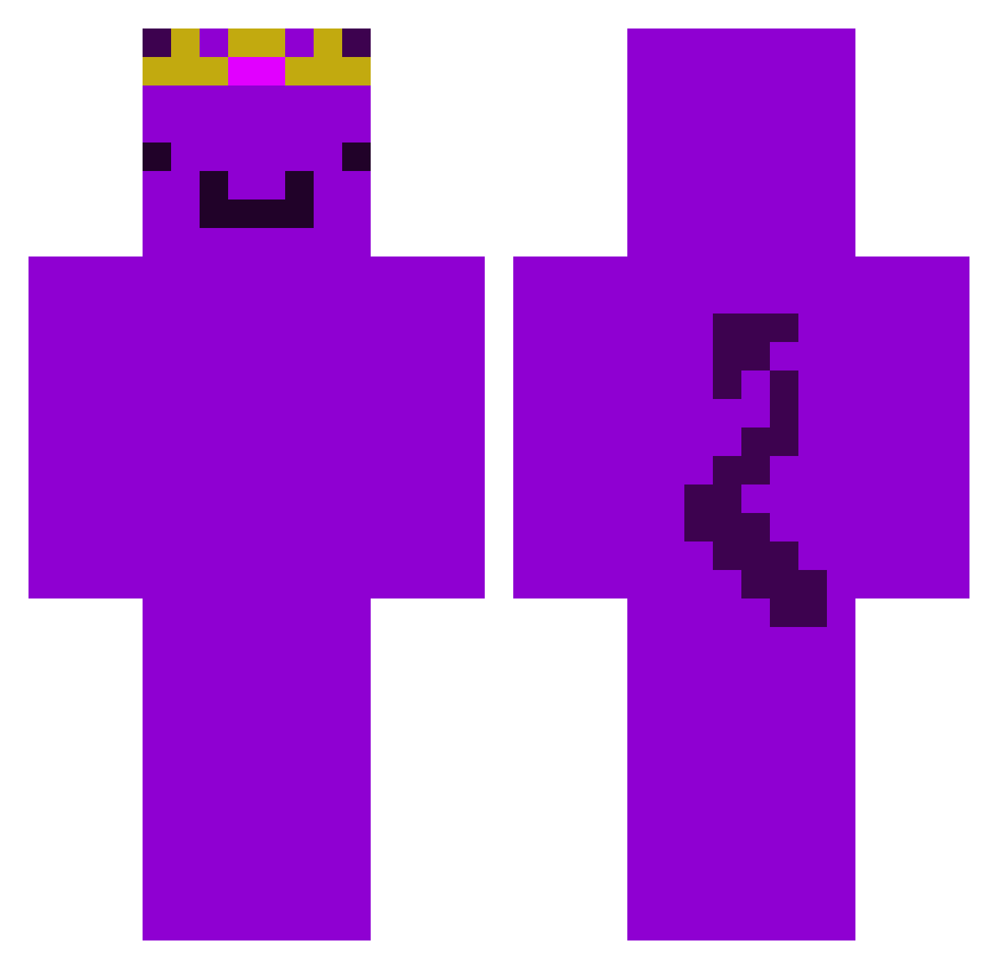grraggious Minecraft skin, front and back view