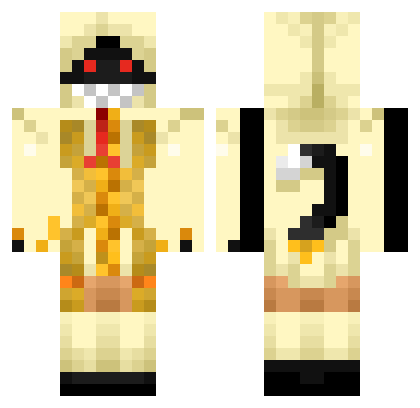 Garland Minecraft skin, front and back view