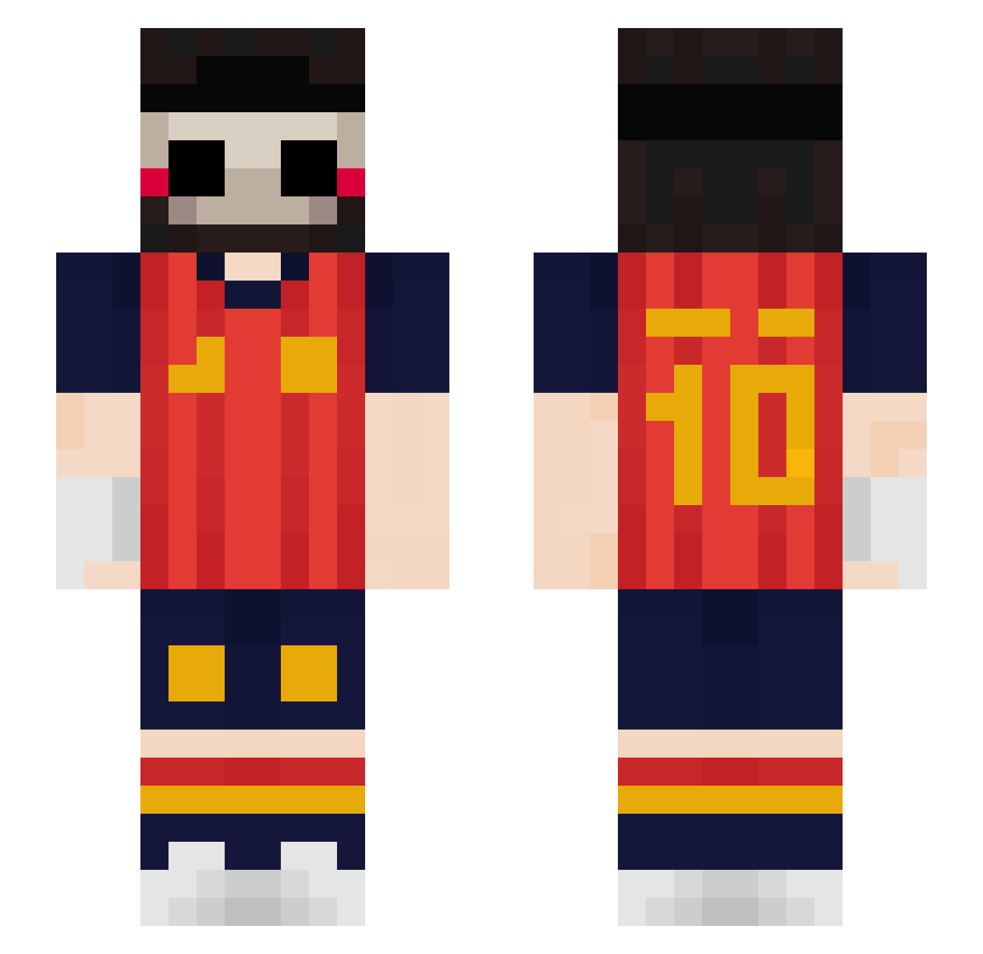 W4rzu Minecraft skin, front and back view
