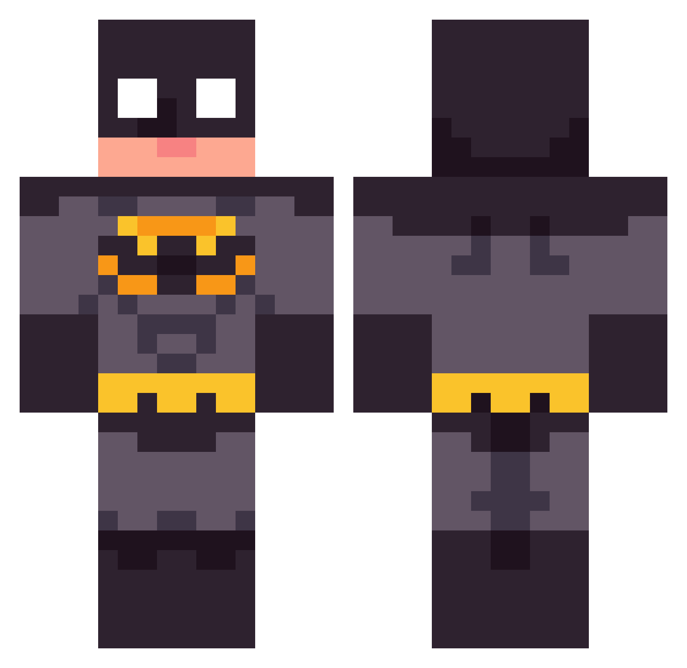 PUGKITTY69 Minecraft skin, front and back view