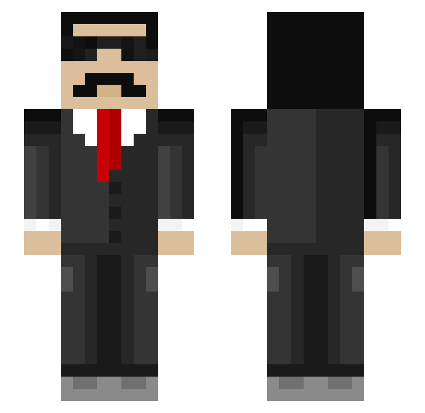 Saudi_Eagle Minecraft skin, front and back view