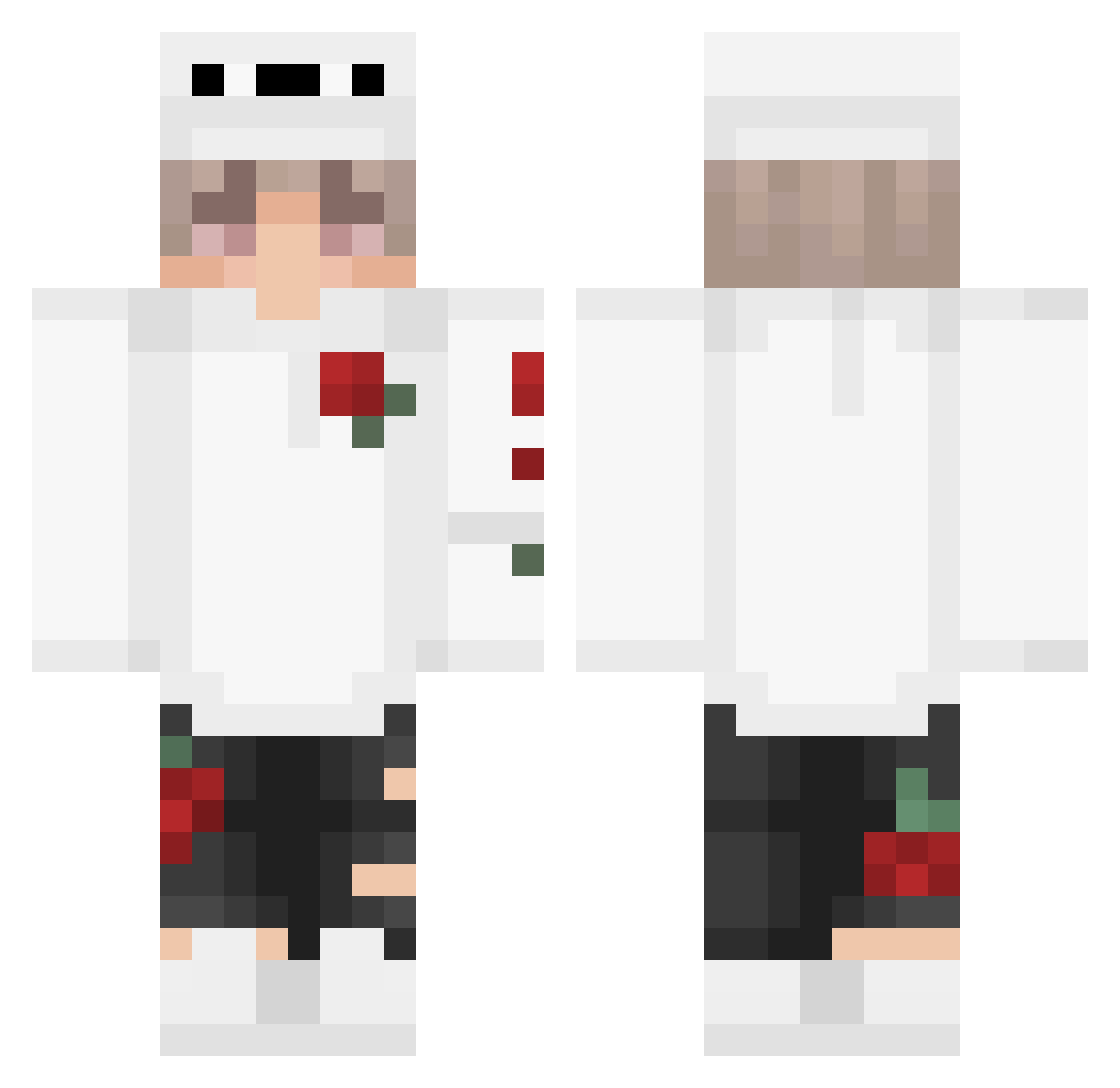 BreatheZ Minecraft skin, front and back view