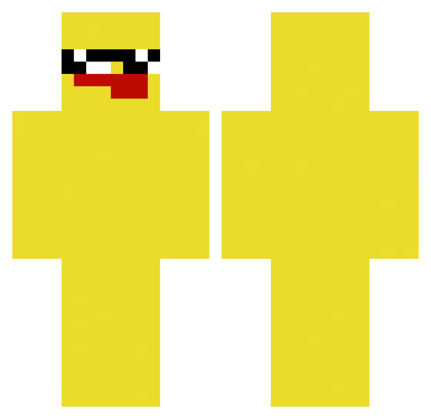 shidoood Minecraft skin, front and back view