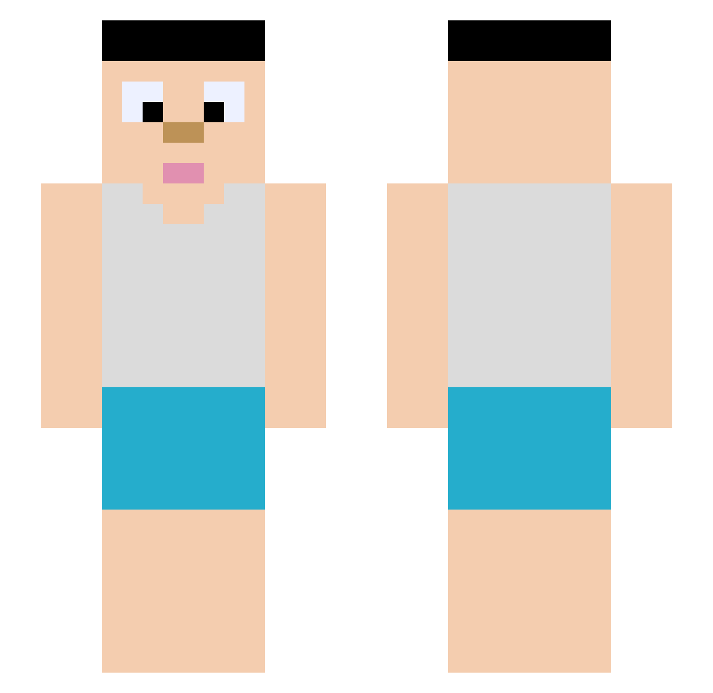 koreagame1 Minecraft skin, front and back view