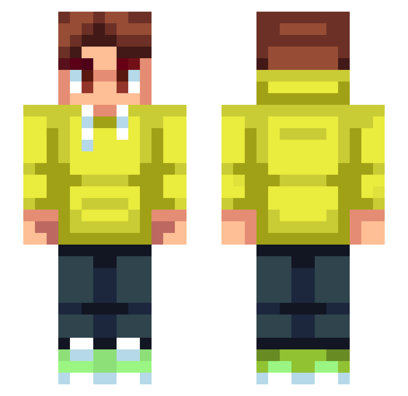 zProntoo Minecraft skin, front and back view