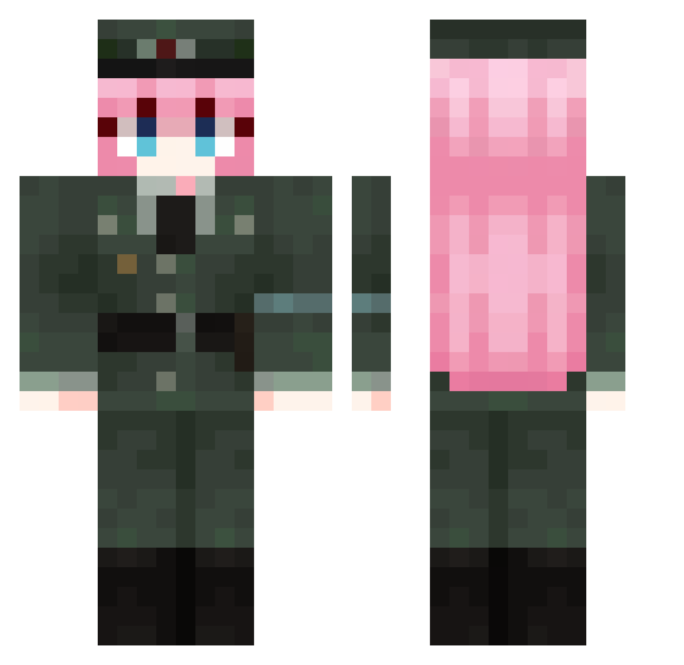 Doggness111 Minecraft skin, front and back view