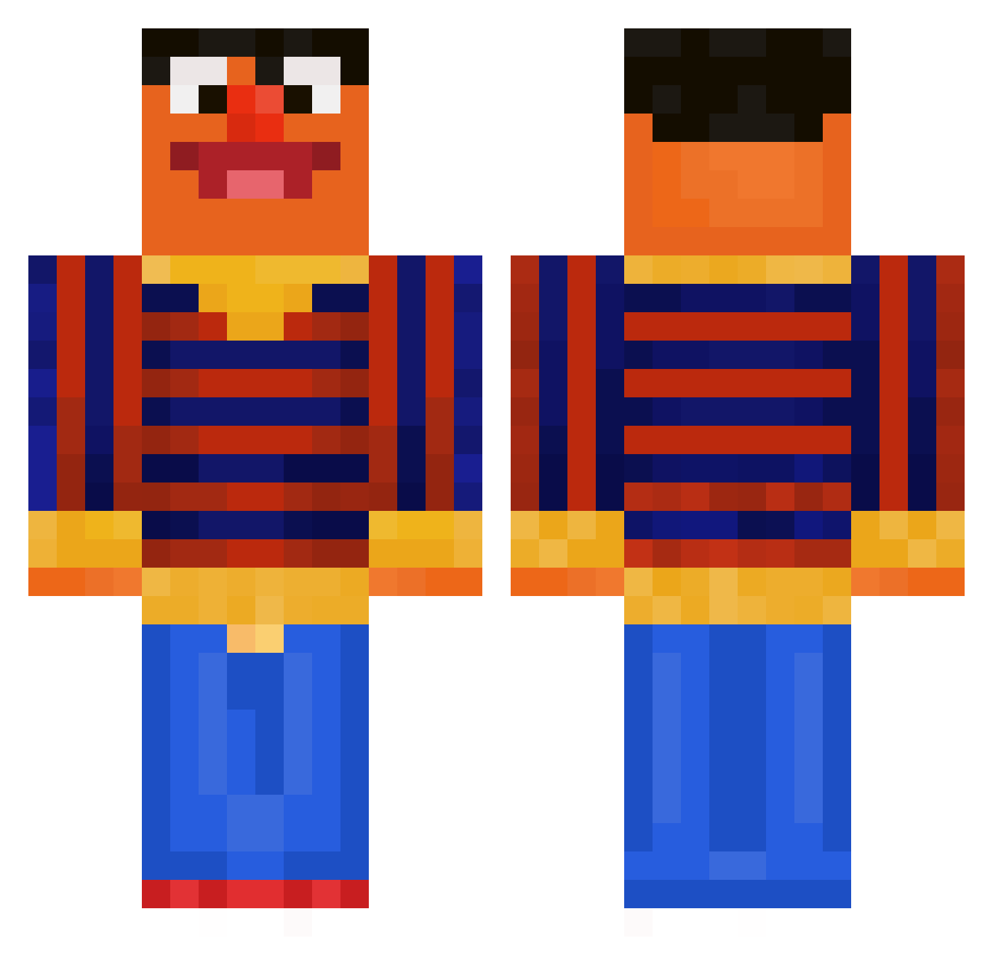 figgtschma Minecraft skin, front and back view