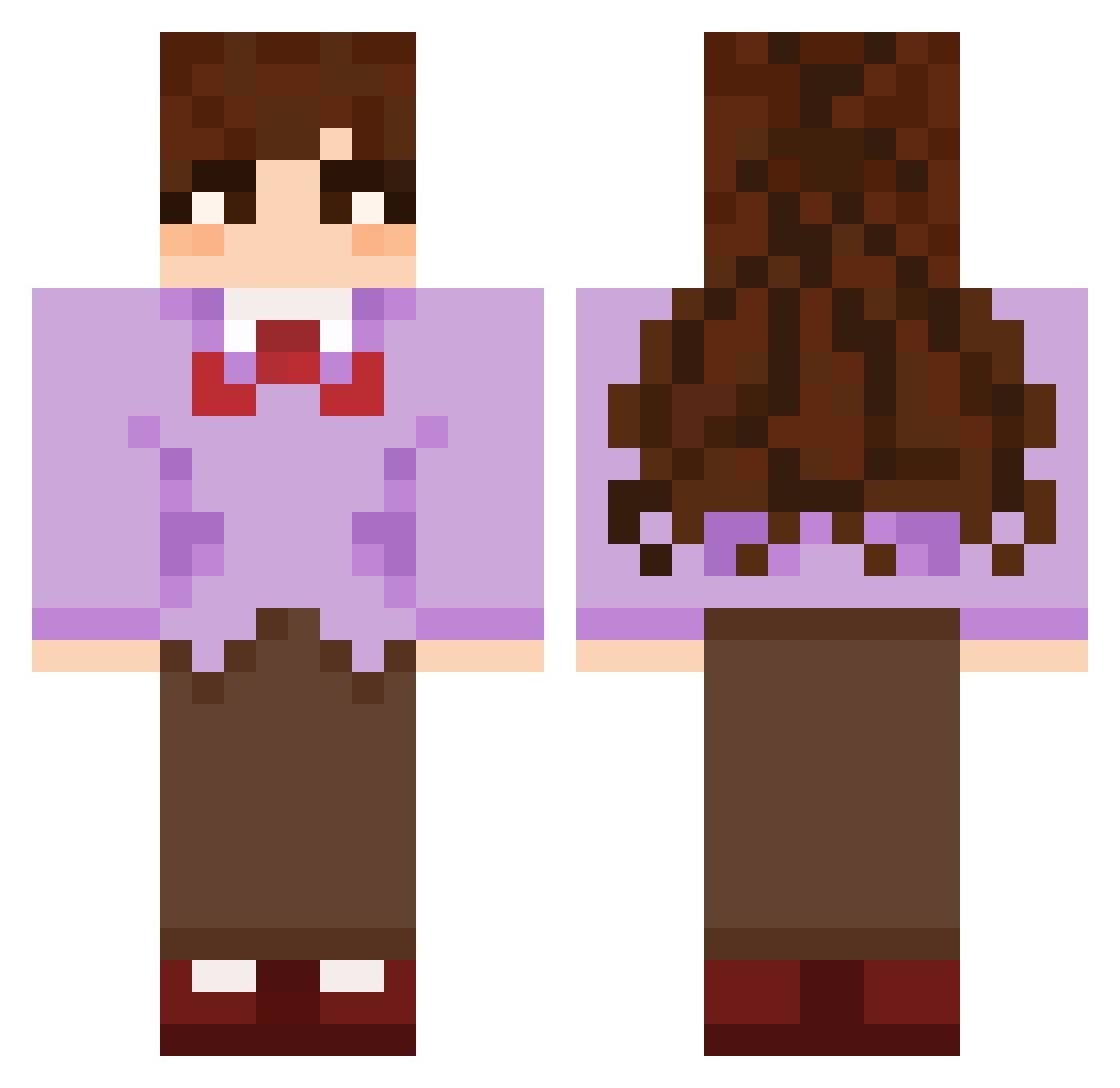 banananascat Minecraft skin, front and back view