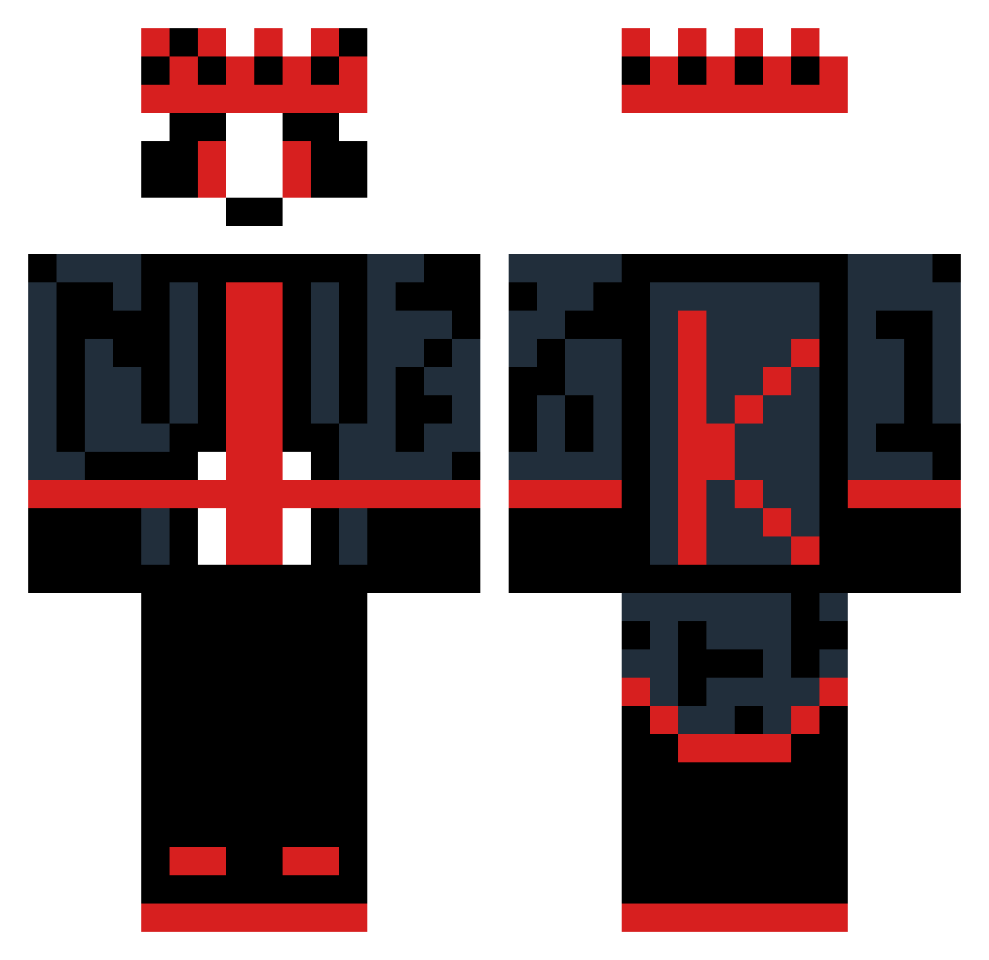 tornytotoo Minecraft skin, front and back view
