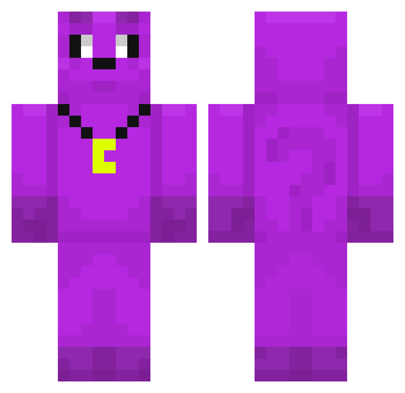 XavierPro17 Minecraft skin, front and back view