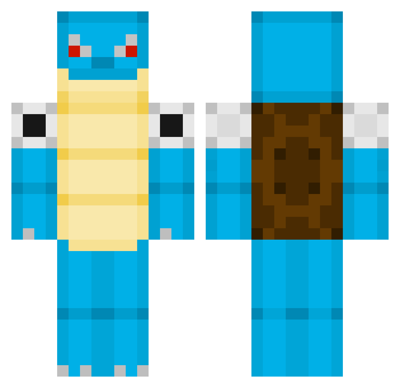 Logo_94 Minecraft skin, front and back view