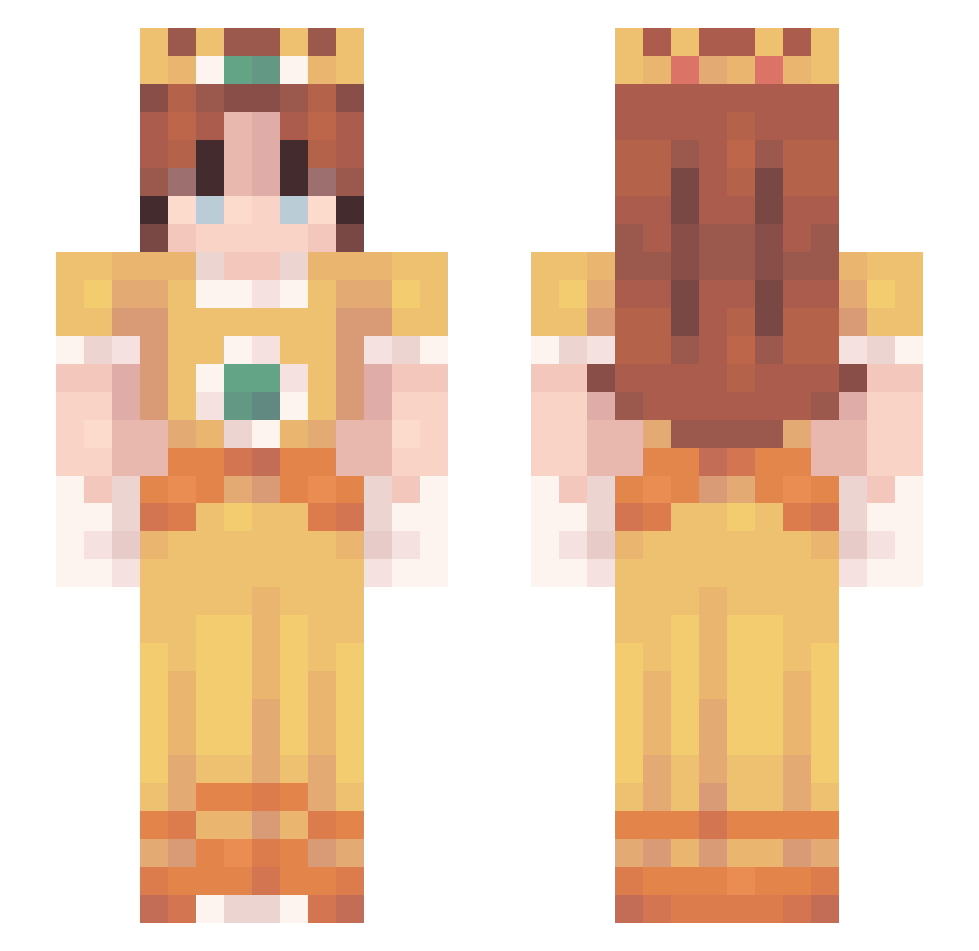 esrtwhile Minecraft skin, front and back view