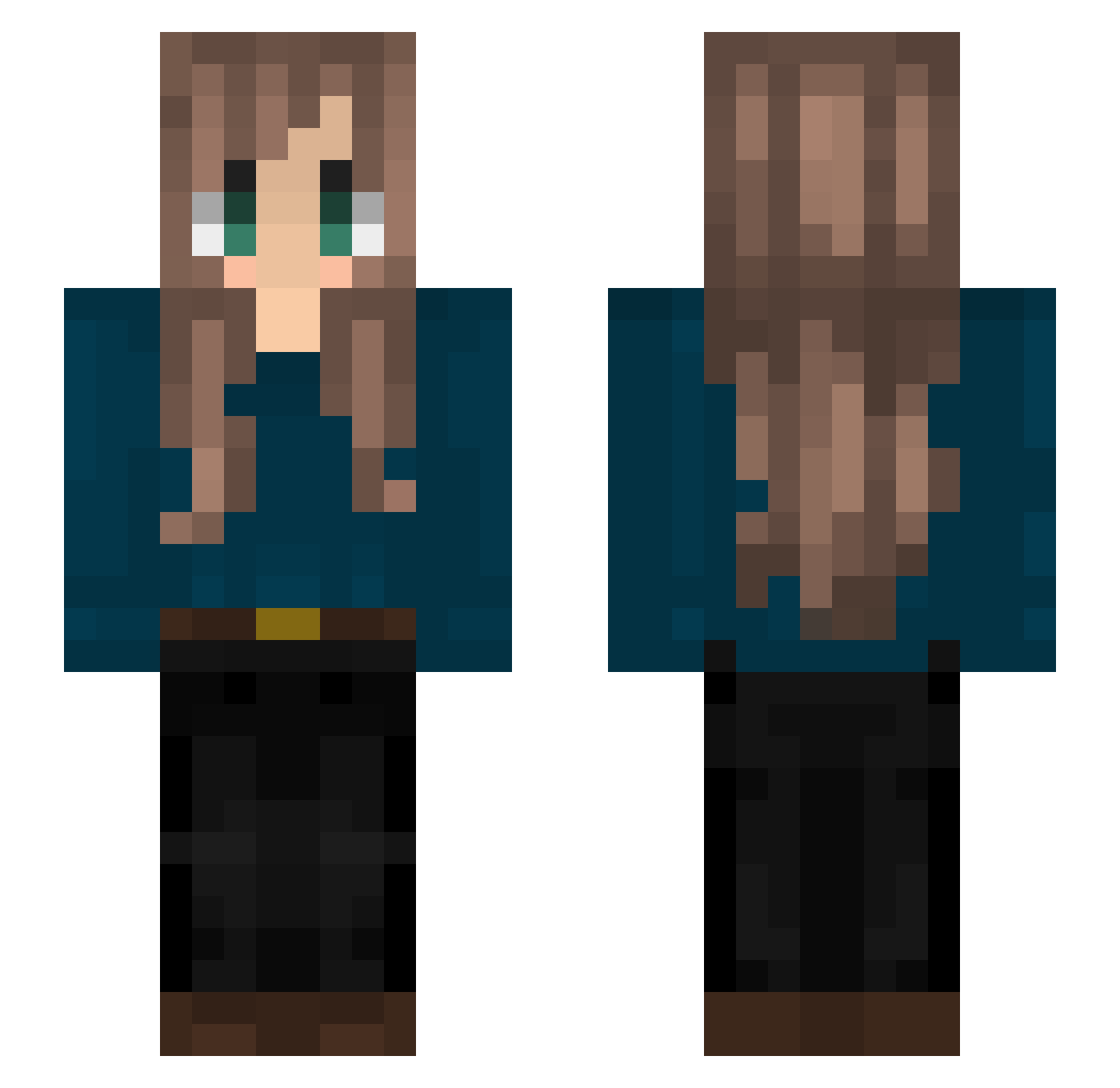 TeeTeeRex101 Minecraft skin, front and back view