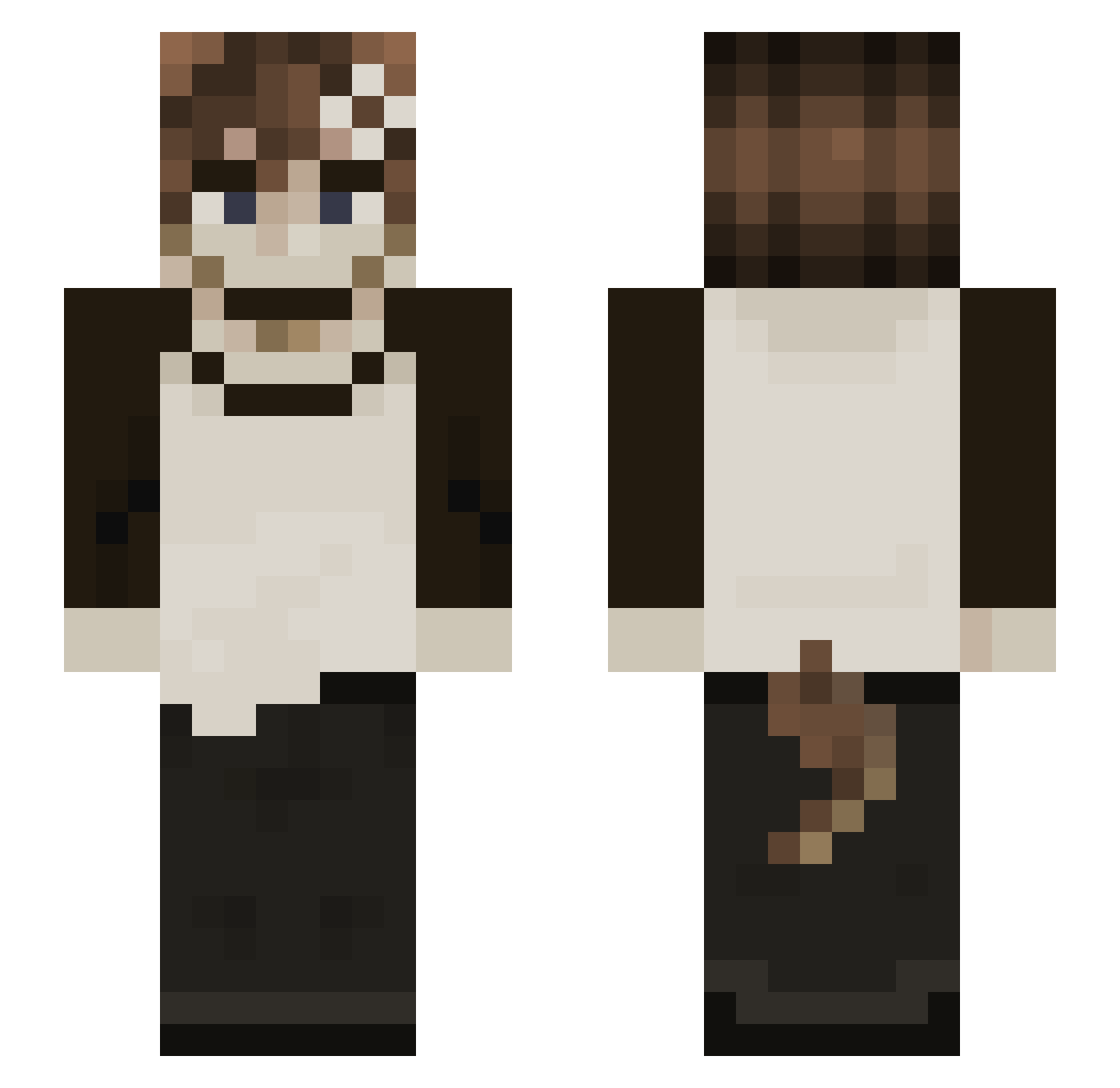 Thor_Emil Minecraft skin, front and back view