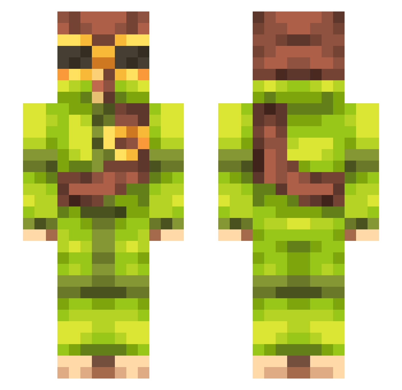 RevanProdvctions Minecraft skin, front and back view