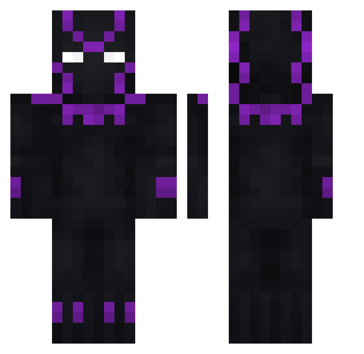 RastoZooted Minecraft skin, front and back view