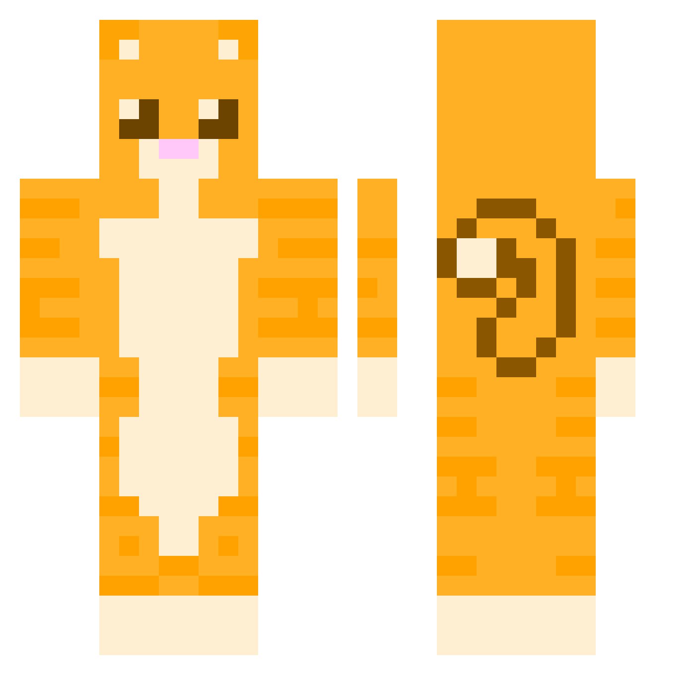imjustcatyk Minecraft skin, front and back view