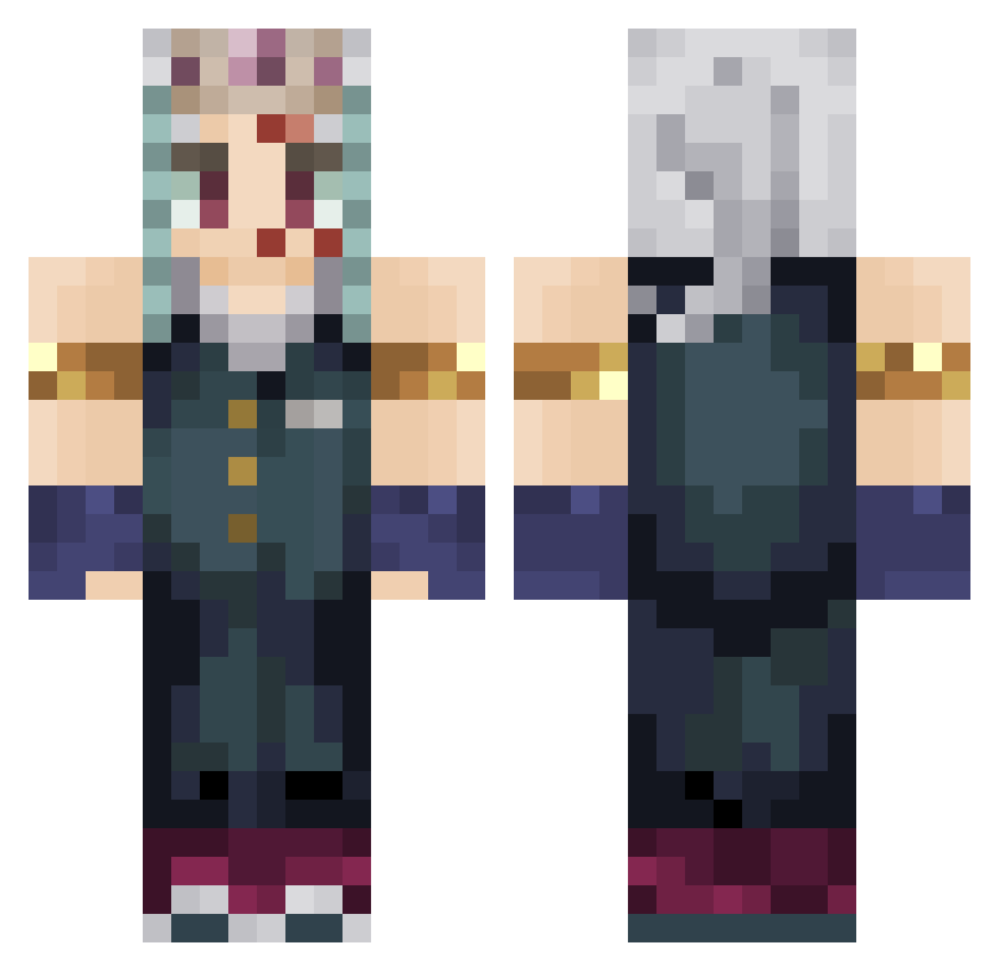 Mawwryyy Minecraft skin, front and back view