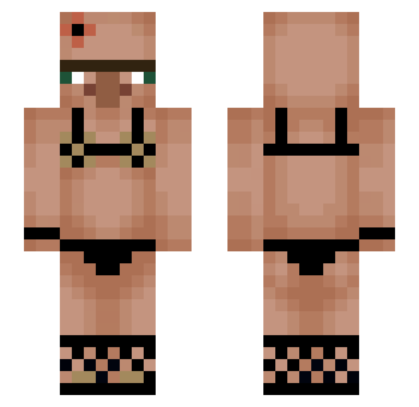 Seonsangnim Minecraft skin, front and back view