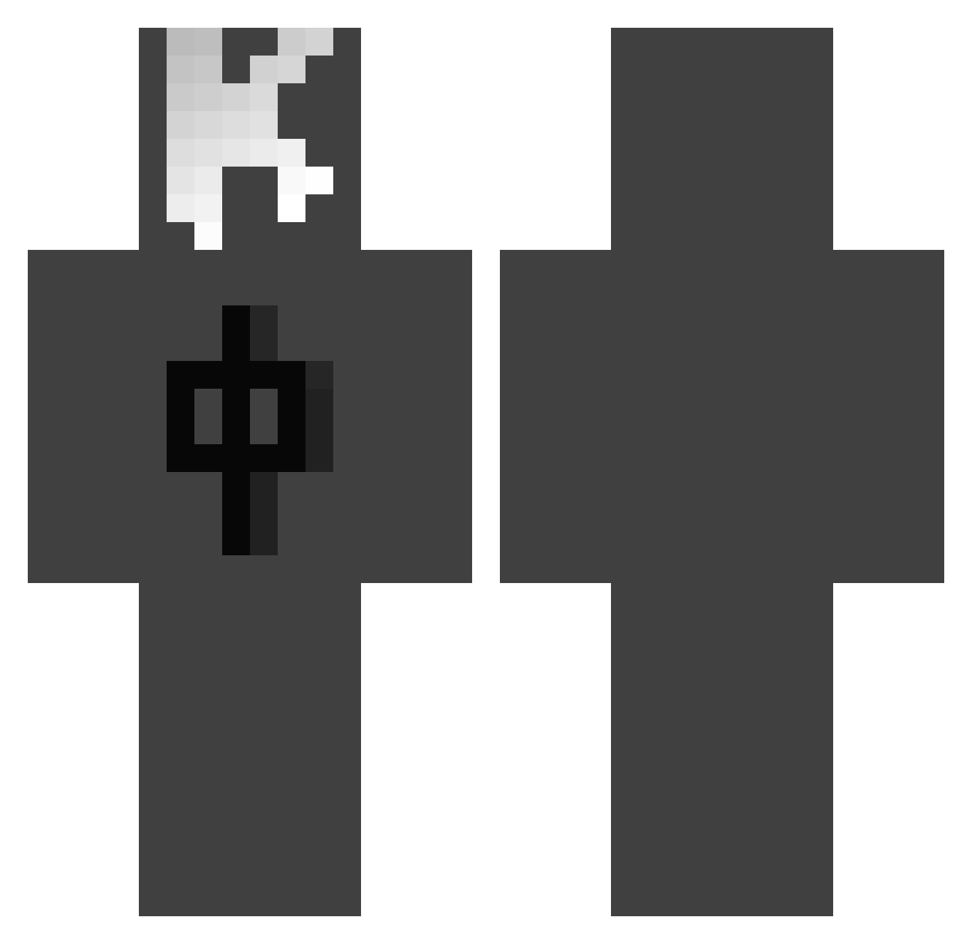 Valkyr Minecraft skin, front and back view