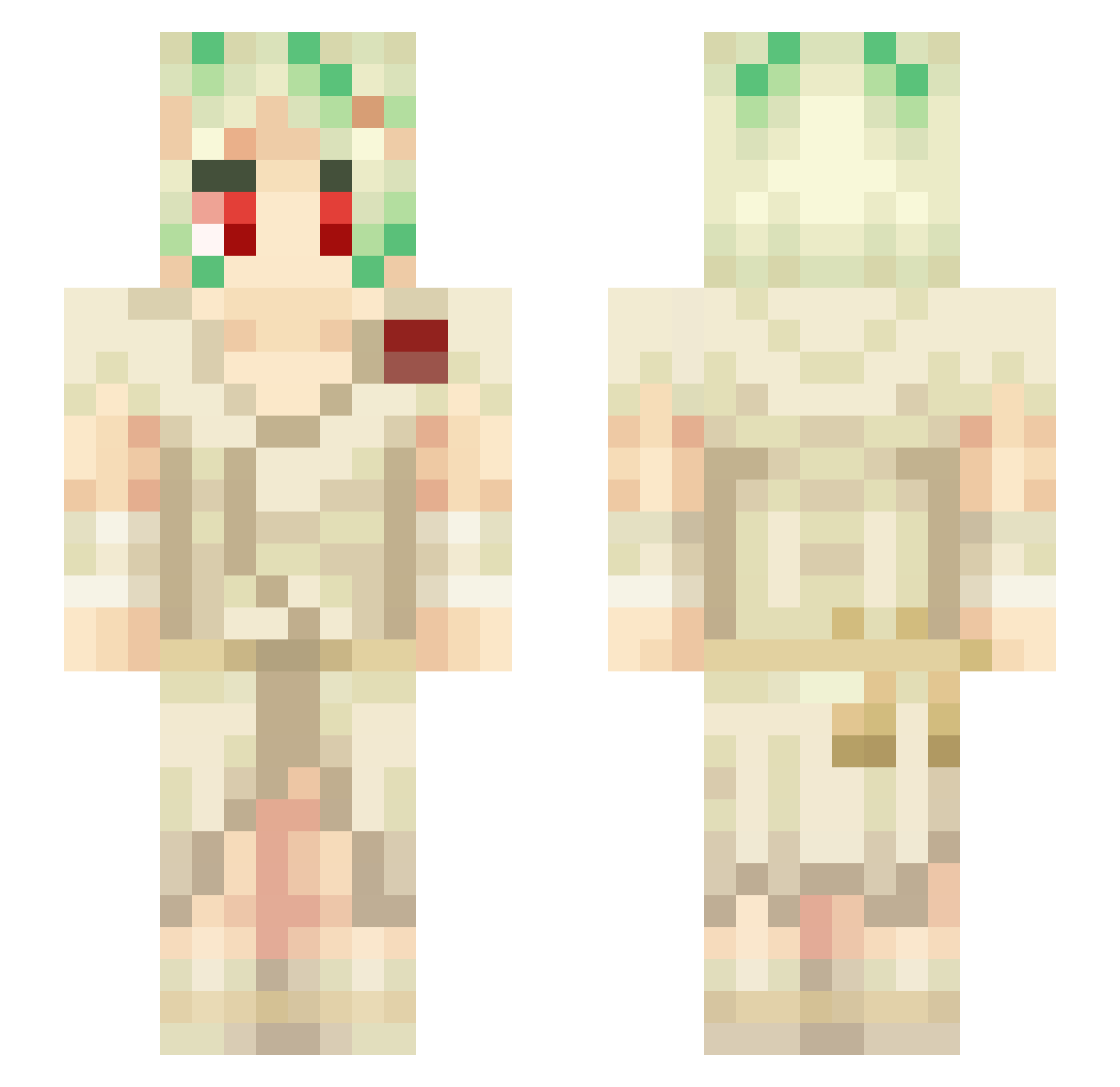 Smooshich9 Minecraft skin, front and back view