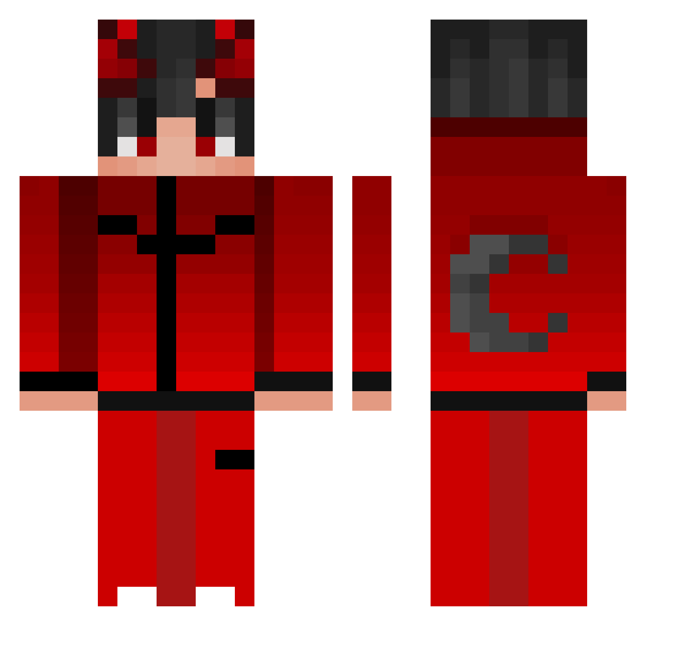 Cornh_ub1 Minecraft skin, front and back view