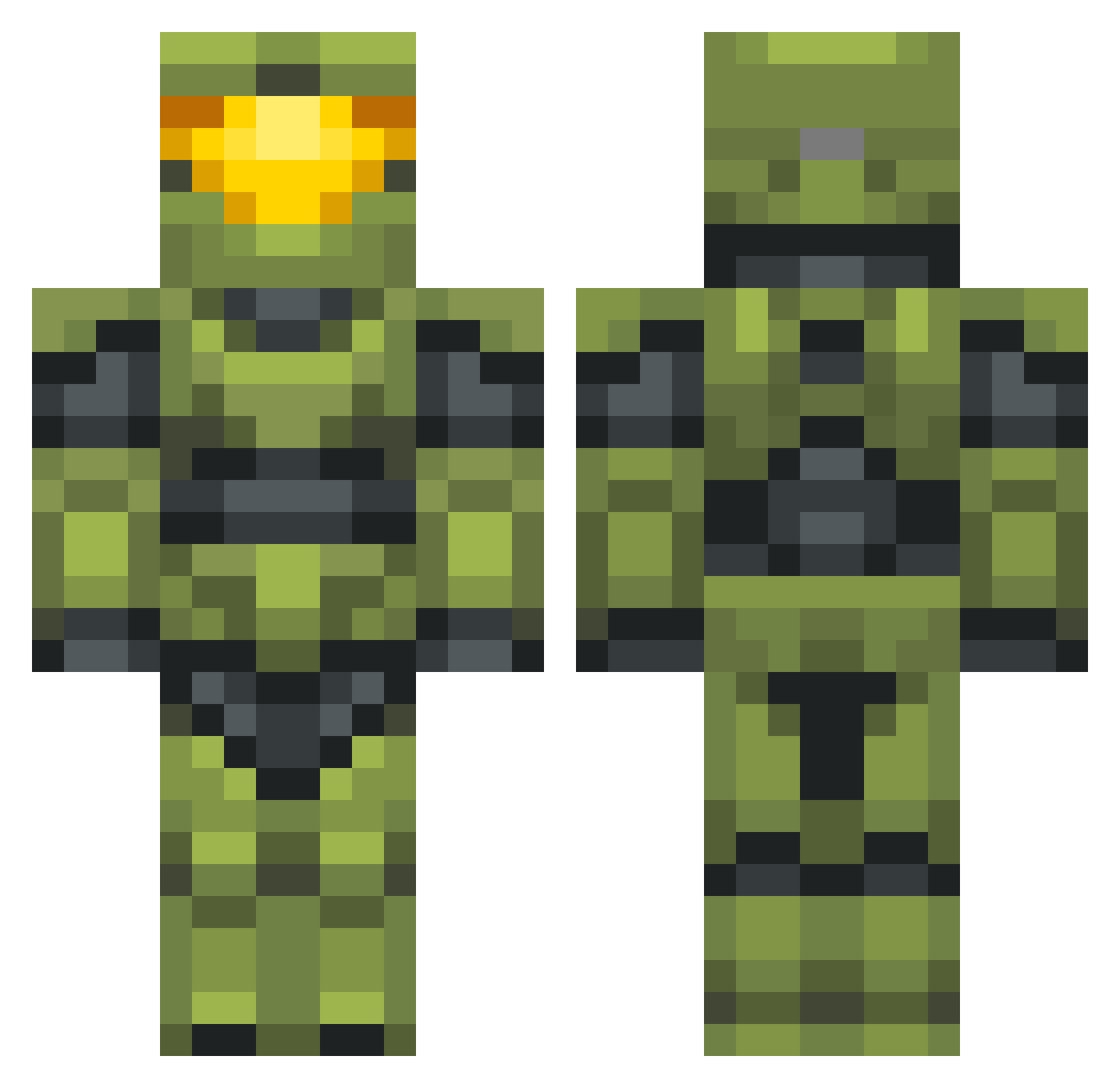 thescartown Minecraft skin, front and back view