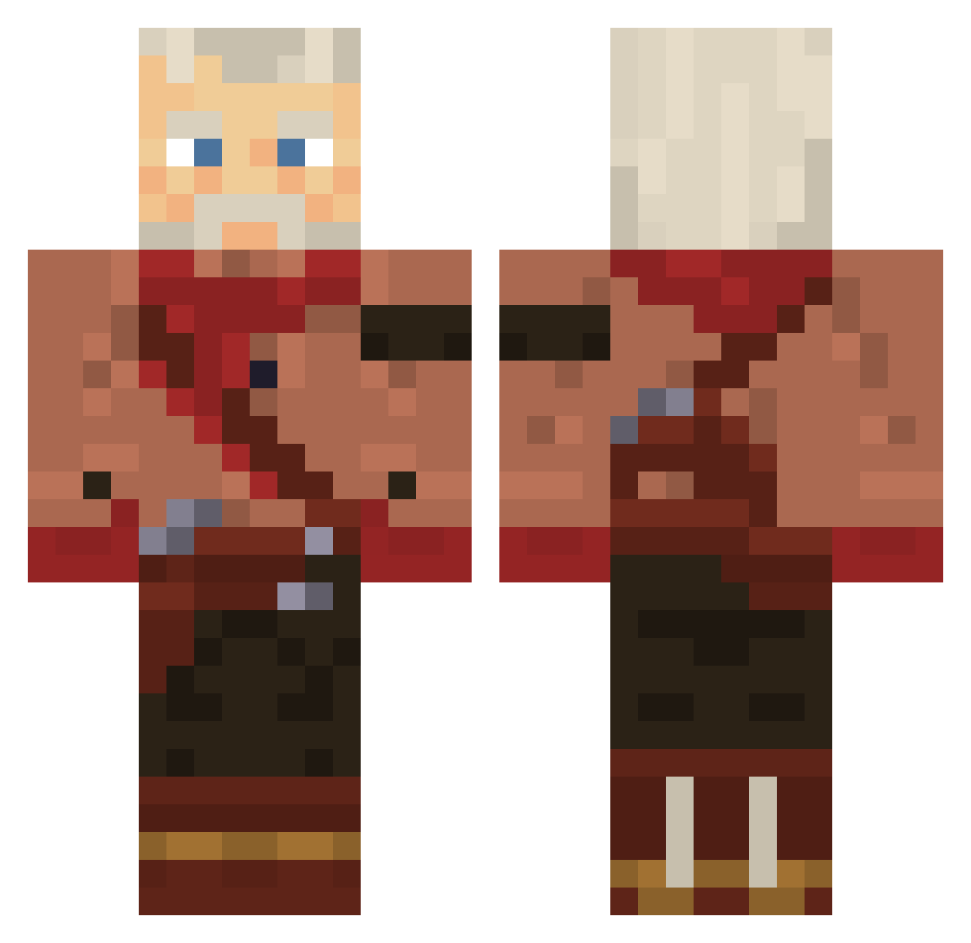 Blobfish_420 Minecraft skin, front and back view