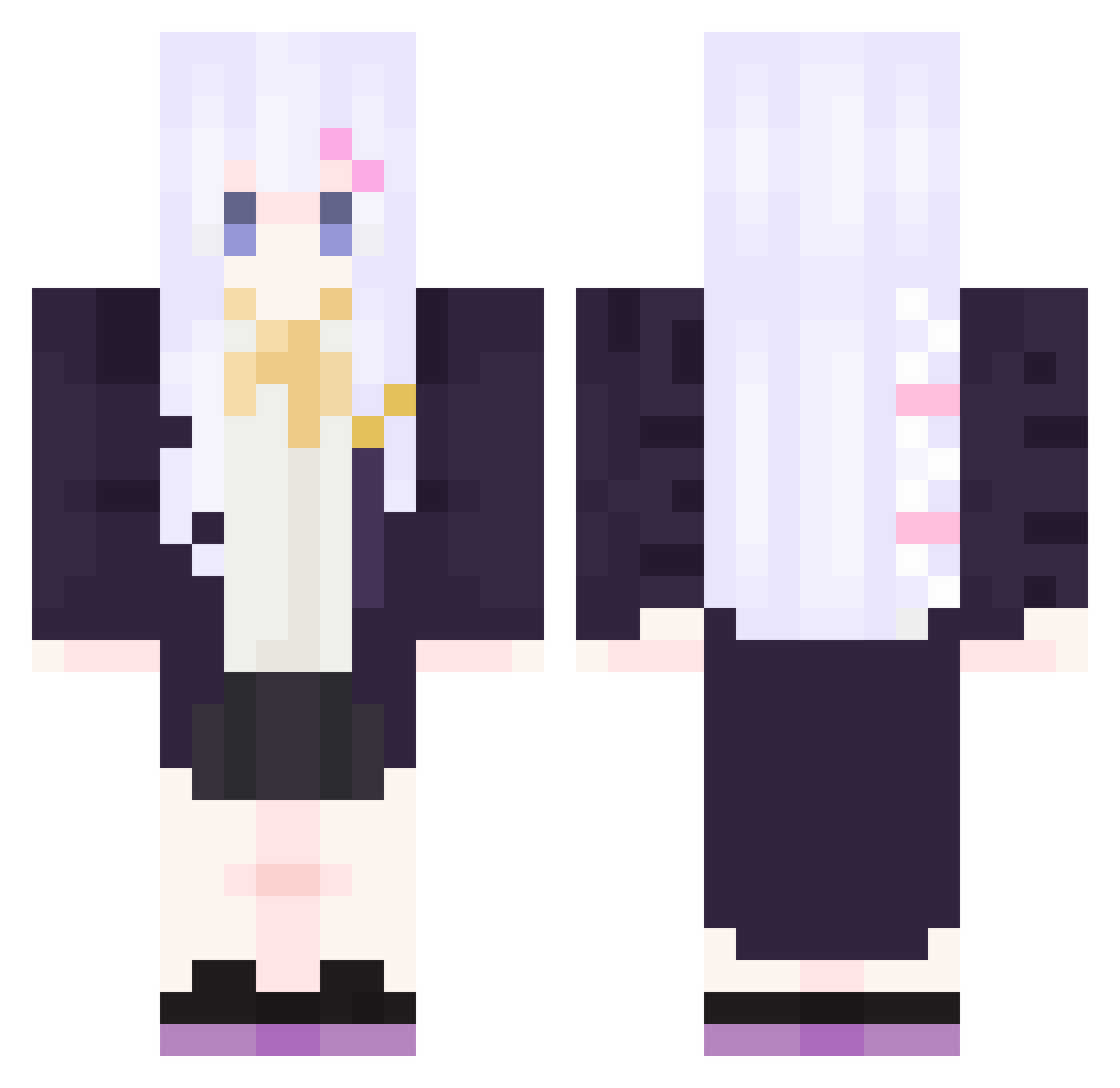 RobloxKid666 Minecraft skin, front and back view
