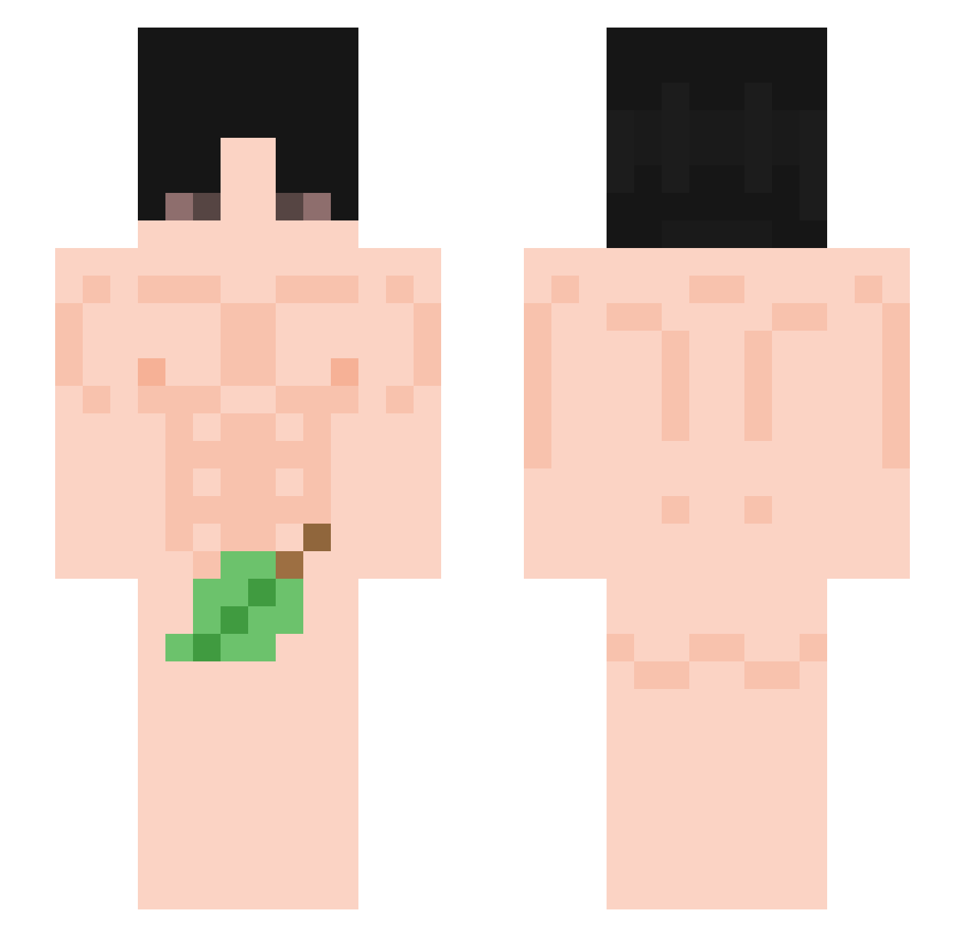 Krteeeek Minecraft skin, front and back view