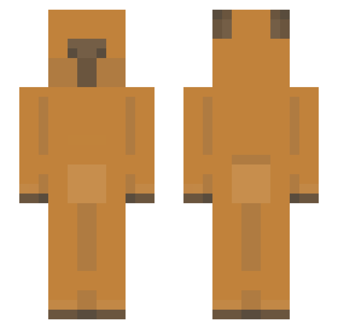 fernilious Minecraft skin, front and back view