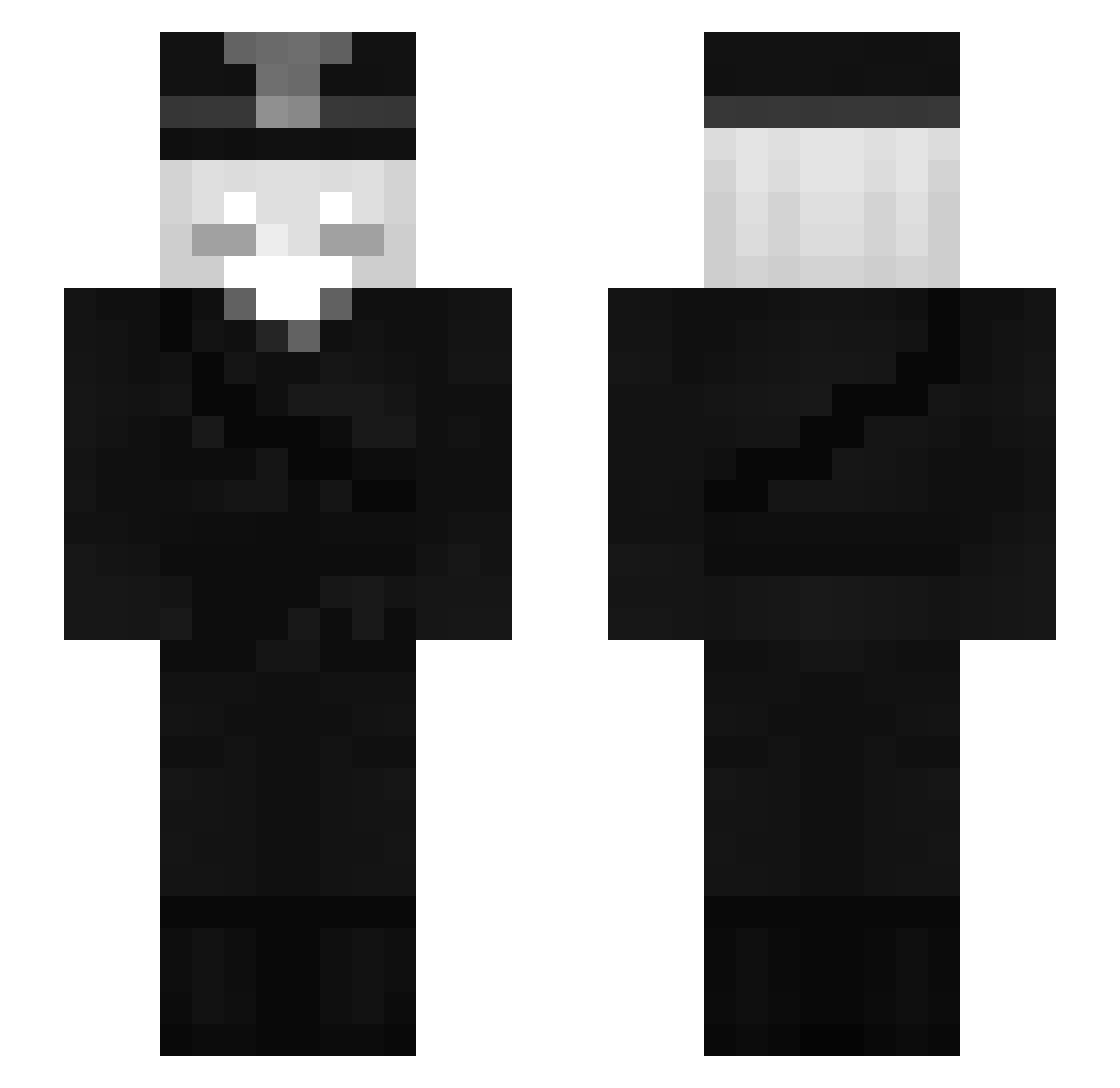 TaroTech Minecraft skin, front and back view