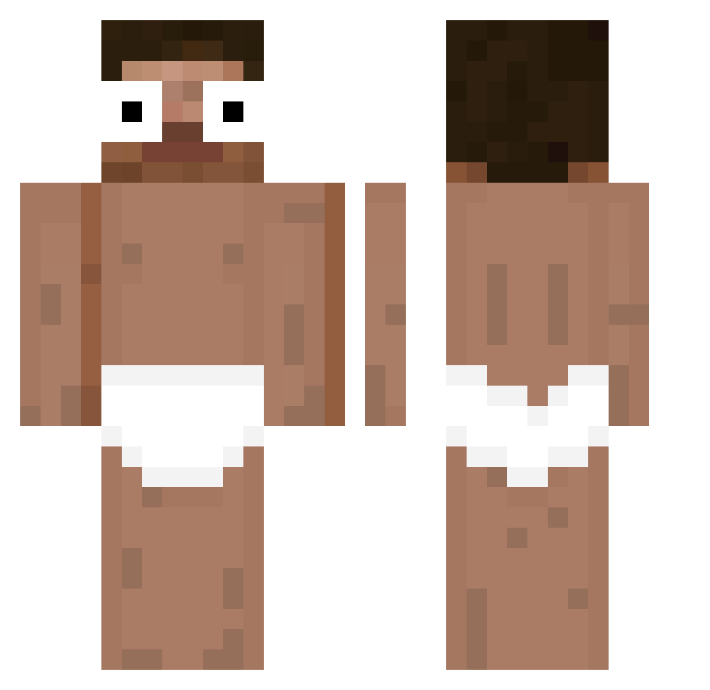 aledragg Minecraft skin, front and back view