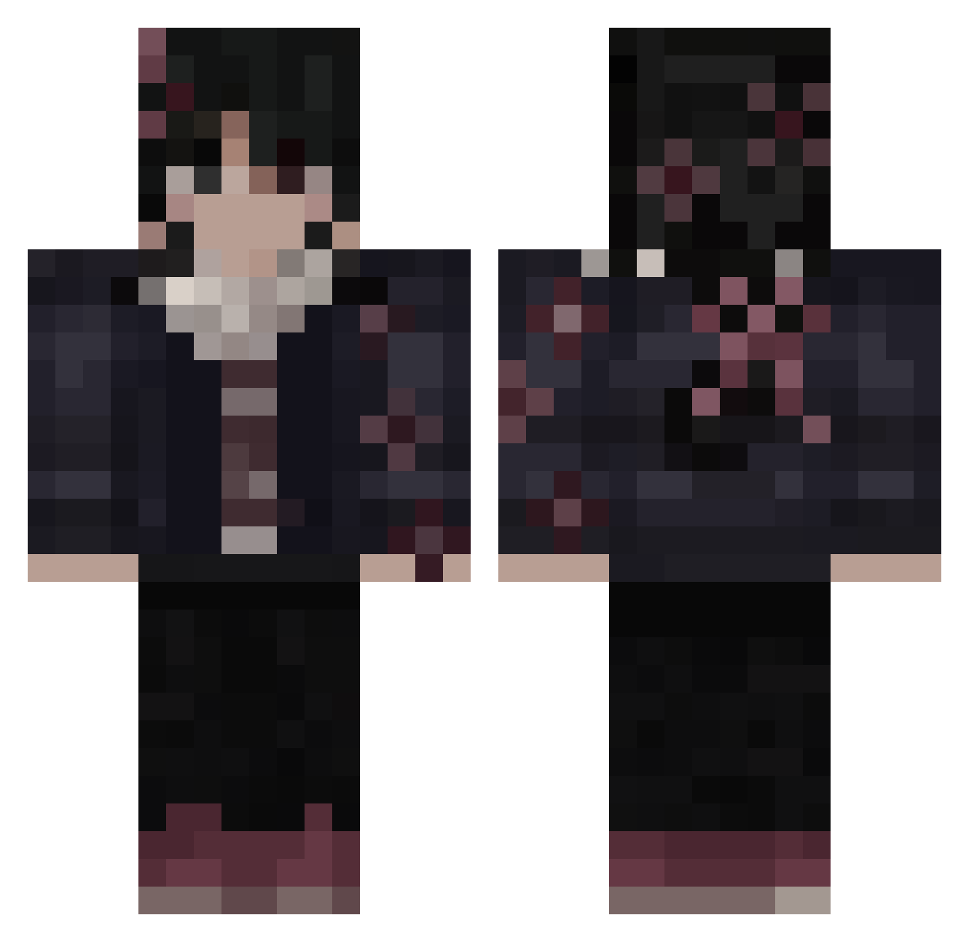 Kaielle Minecraft skin, front and back view