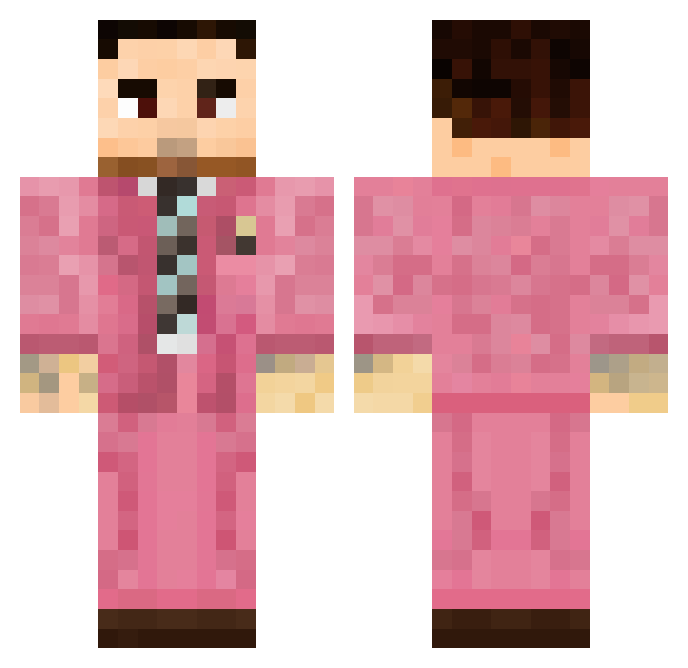 Chanchit00 Minecraft skin, front and back view