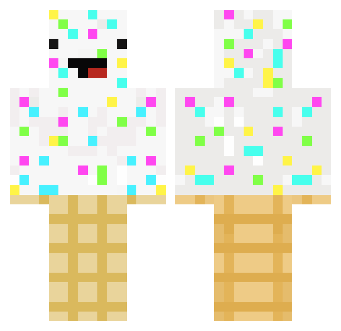 SoundTrap Minecraft skin, front and back view