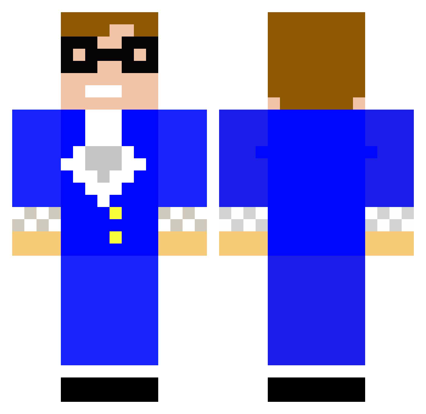 s6m Minecraft skin, front and back view