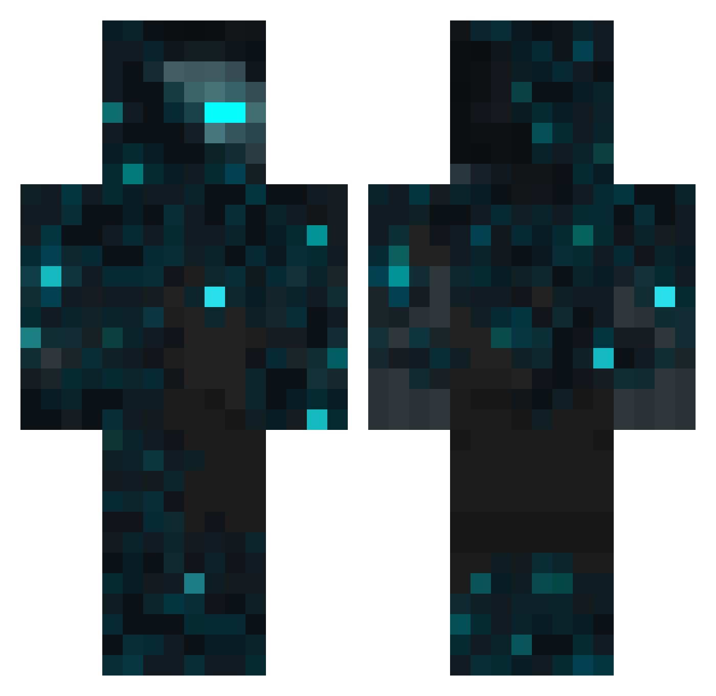 kennves Minecraft skin, front and back view