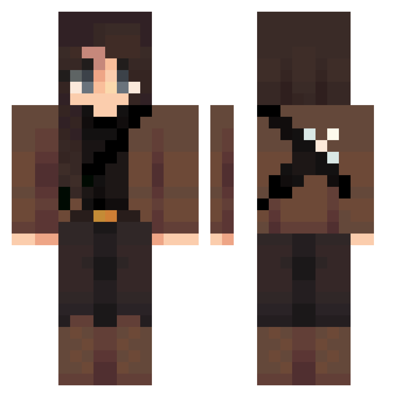 VesnaTheCat Minecraft skin, front and back view