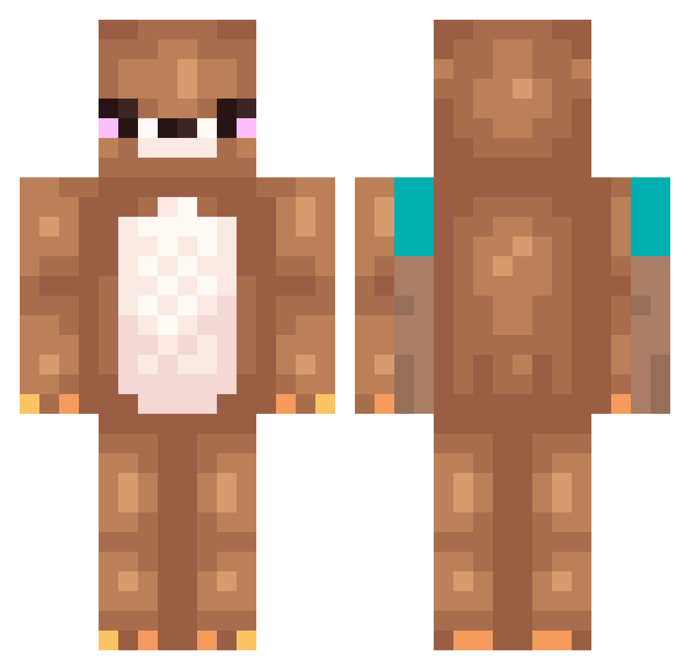 lolwwx Minecraft skin, front and back view