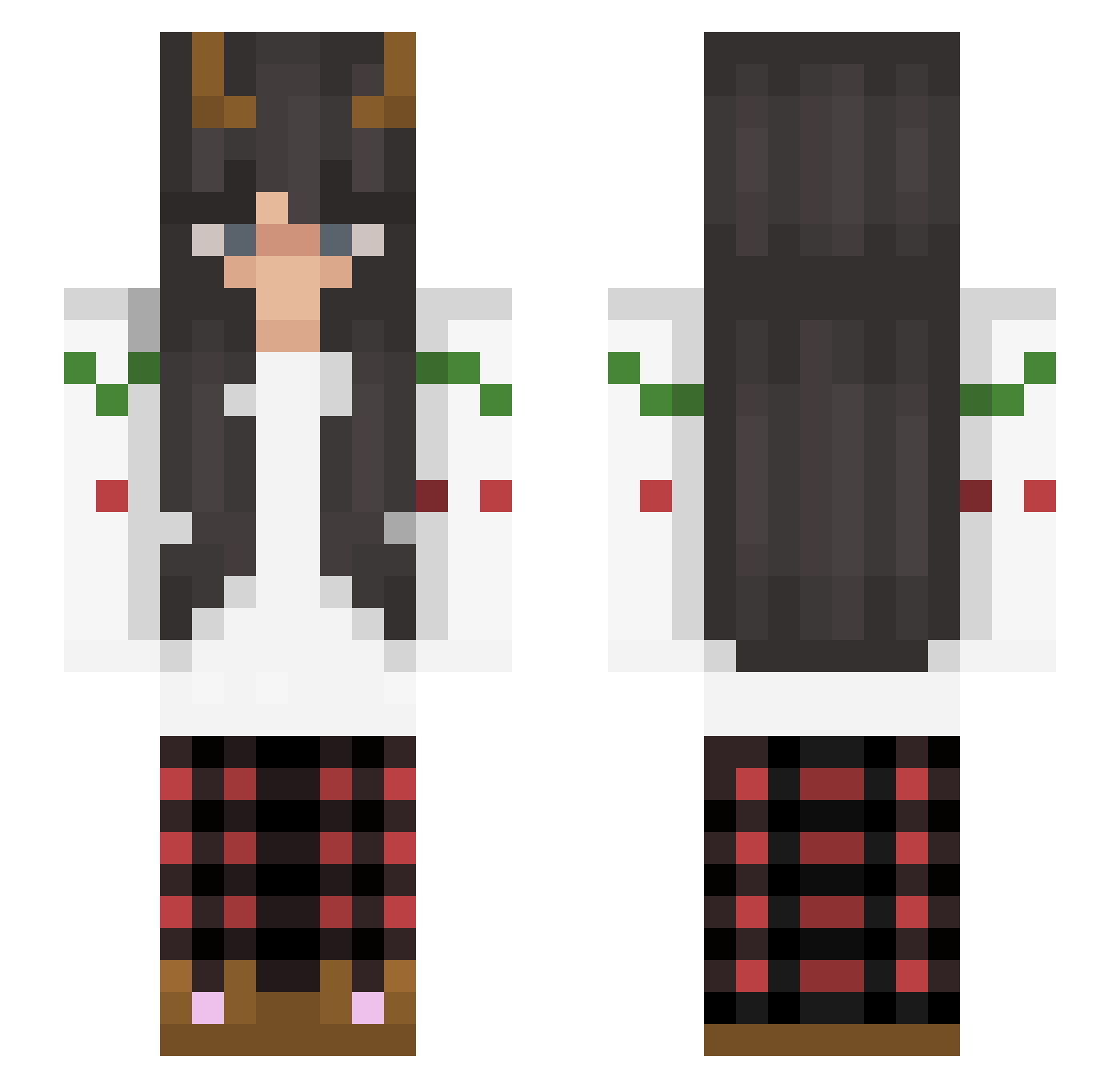 ItsMeAgent Minecraft skin, front and back view