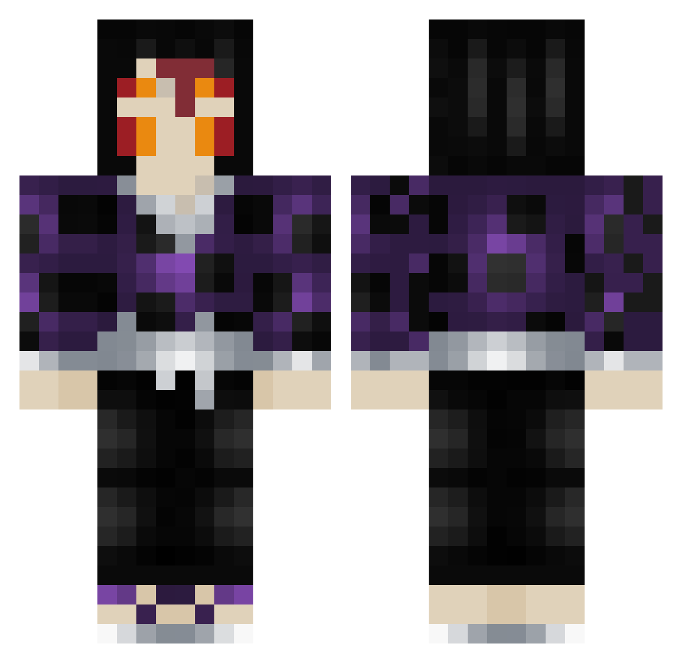 LU_67 Minecraft skin, front and back view