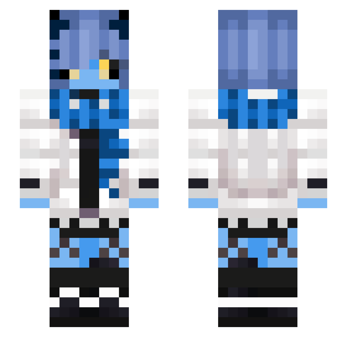 thehorizonisle Minecraft skin, front and back view